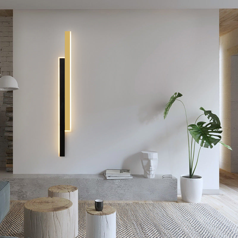 Double Long Strip Acrylic Iron LED Wall Sconce Lamp