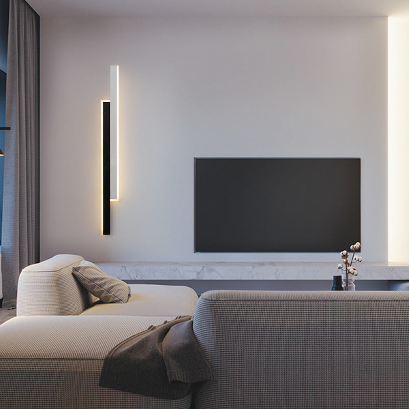 Double Long Strip Acrylic Iron LED Wall Sconce Lamp