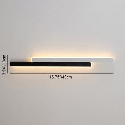 Double Long Strip Acrylic Iron LED Wall Sconce Lamp