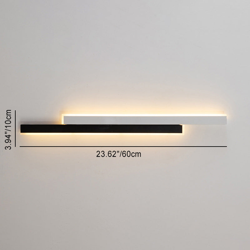 Double Long Strip Acrylic Iron LED Wall Sconce Lamp