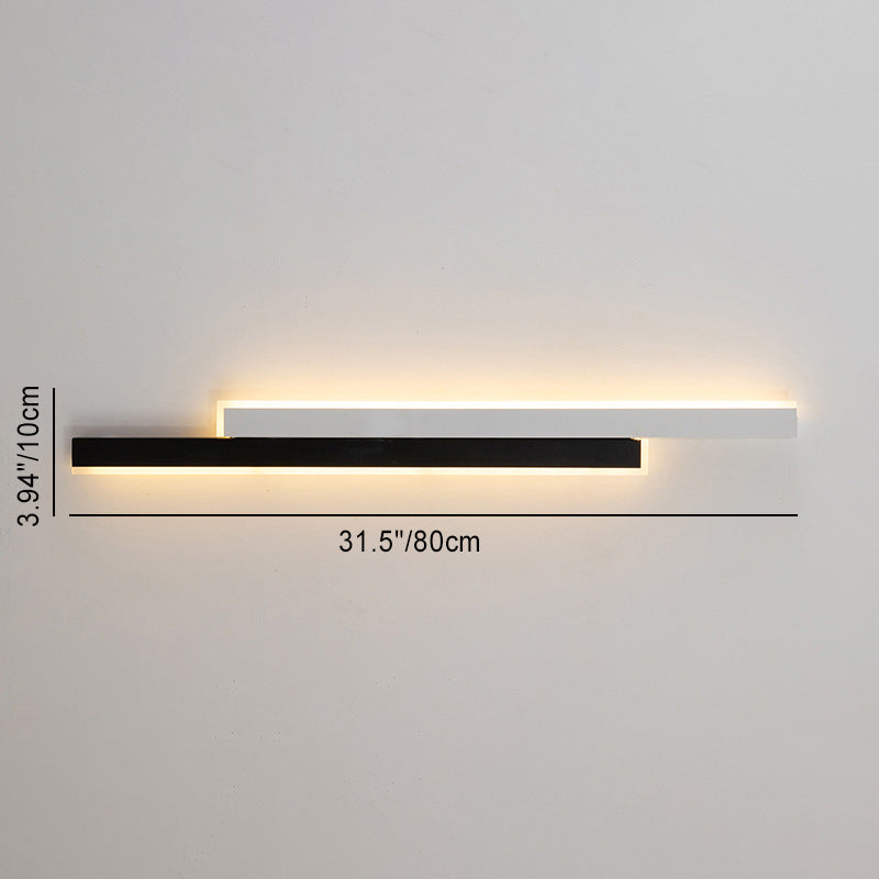 Double Long Strip Acrylic Iron LED Wall Sconce Lamp