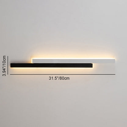 Double Long Strip Acrylic Iron LED Wall Sconce Lamp