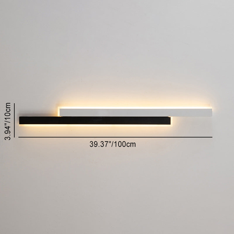 Double Long Strip Acrylic Iron LED Wall Sconce Lamp