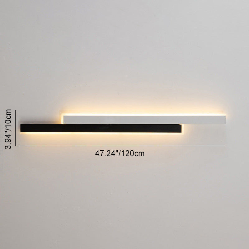 Double Long Strip Acrylic Iron LED Wall Sconce Lamp