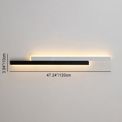 Double Long Strip Acrylic Iron LED Wall Sconce Lamp