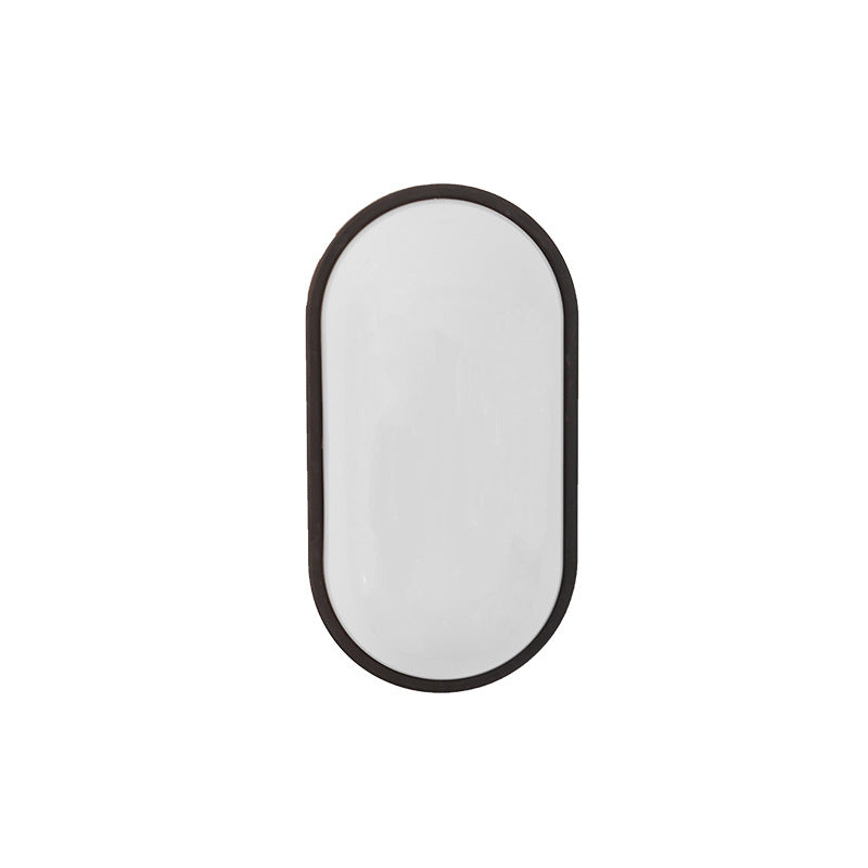 Minimalist Waterproof Oval PP PC LED Wall Sconce Lamp