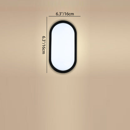Minimalist Waterproof Oval PP PC LED Wall Sconce Lamp