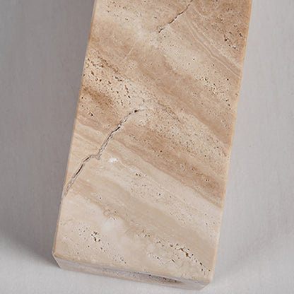 Japanese Multi-Layer Yellow Travertine LED Wall Sconce Lamp