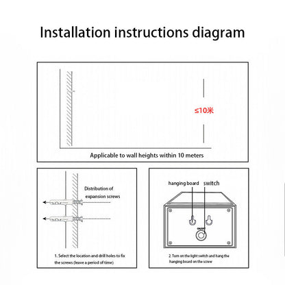 Solar Rectangle ABS LED Outdoor Wall Sconce Lamp