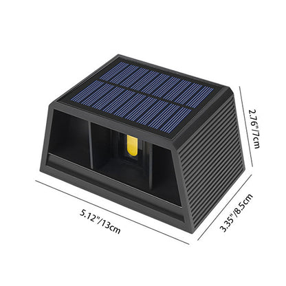 Solar Rectangle ABS LED Outdoor Wall Sconce Lamp