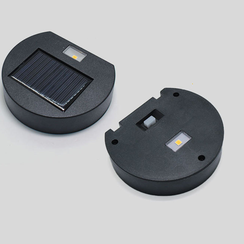 Solar Round Rectangle ABS PVC LED Outdoor Wall Sconce Lamp