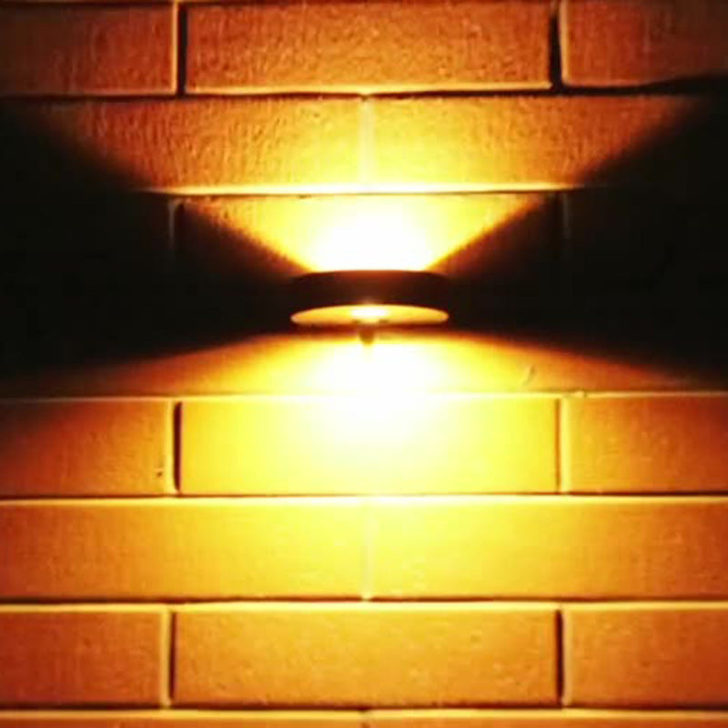 Solar Round Rectangle ABS PVC LED Outdoor Wall Sconce Lamp