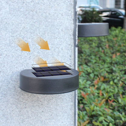 Solar Round Rectangle ABS PVC LED Outdoor Wall Sconce Lamp