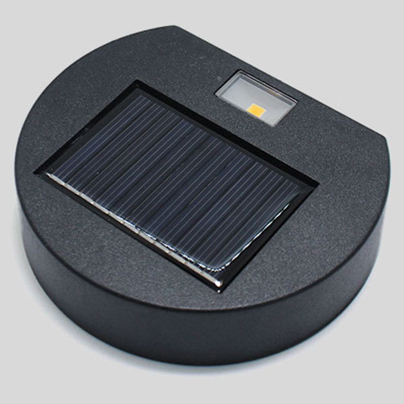 Solar Round Rectangle ABS PVC LED Outdoor Wall Sconce Lamp