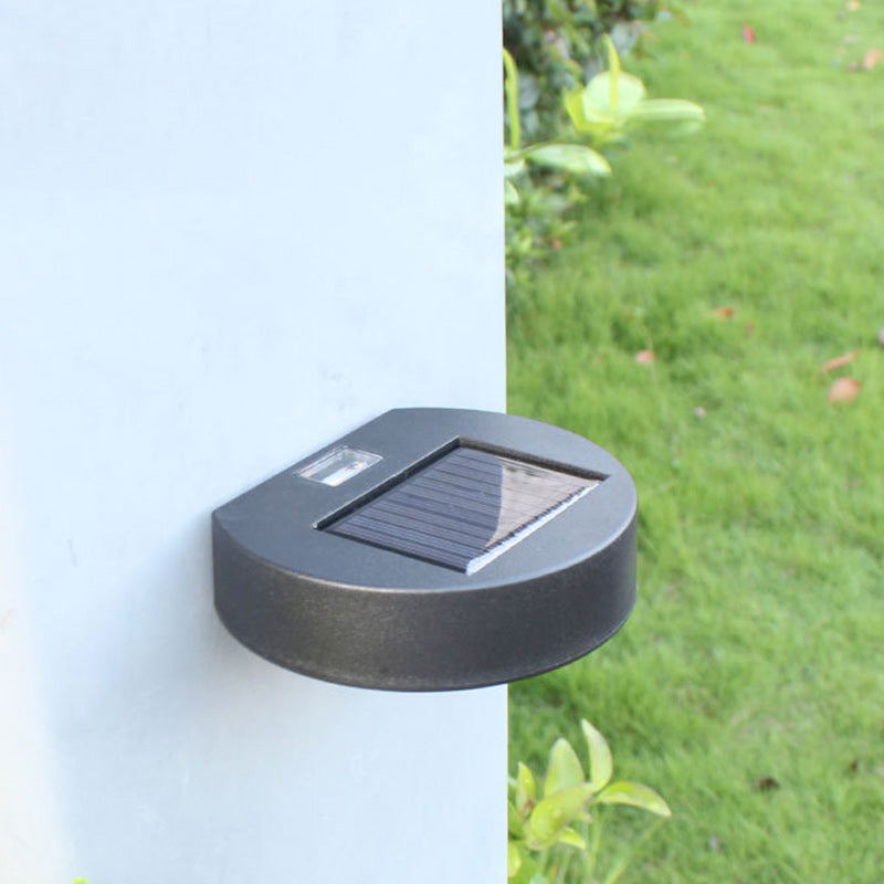 Solar Round Rectangle ABS PVC LED Outdoor Wall Sconce Lamp