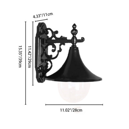 Waterproof Acrylic 1-Light Outdoor Wall Sconce Lamp