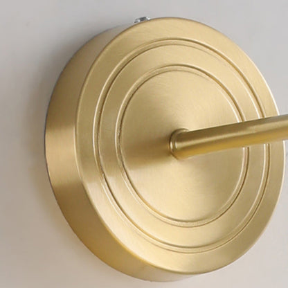 Half Disc Base Copper Ceramic 1-Light Wall Sconce Lamp