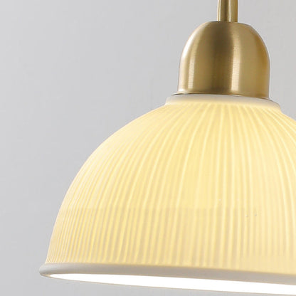 Half Disc Base Copper Ceramic 1-Light Wall Sconce Lamp