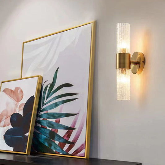 Scandinavian Base Hardware Glass 2-Light Wall Sconce Lamp