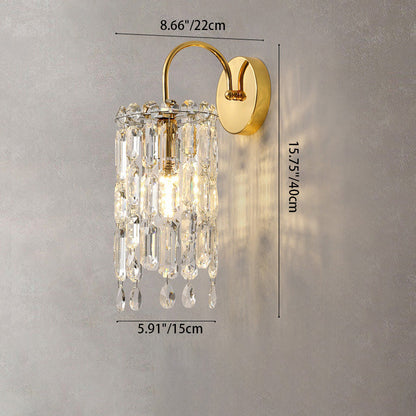 Round Teardrop Disc Base 1-Light Wall Sconce Lamp