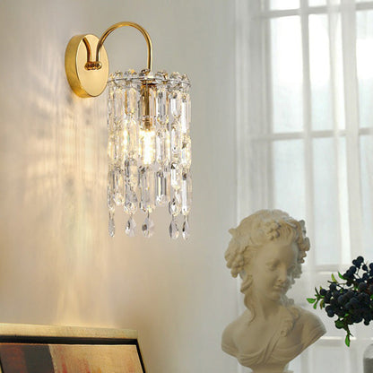 Round Teardrop Disc Base 1-Light Wall Sconce Lamp