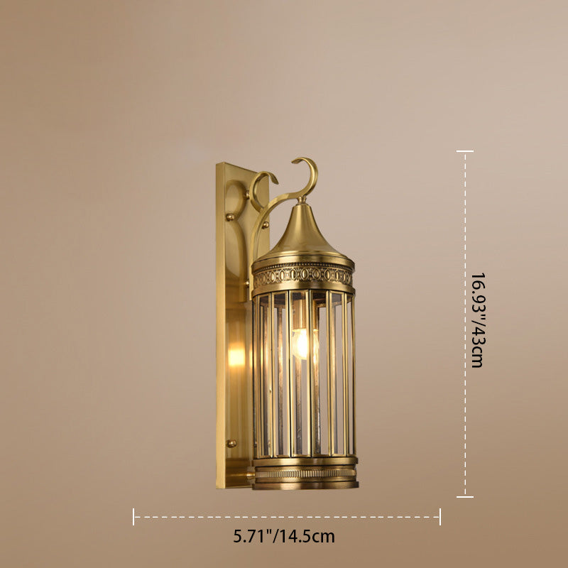 Scandinavian Glass 1/3/6 Light Outdoor Wall Sconce Lamp