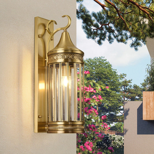 Scandinavian Glass 1/3/6 Light Outdoor Wall Sconce Lamp