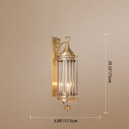 Scandinavian Glass 1/3/6 Light Outdoor Wall Sconce Lamp