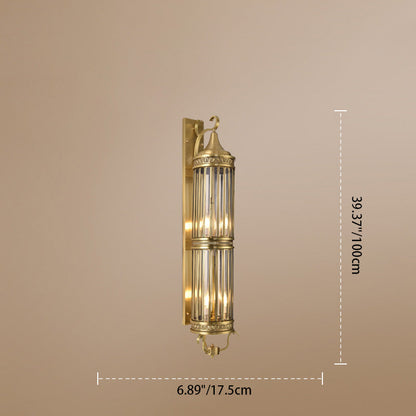 Scandinavian Glass 1/3/6 Light Outdoor Wall Sconce Lamp
