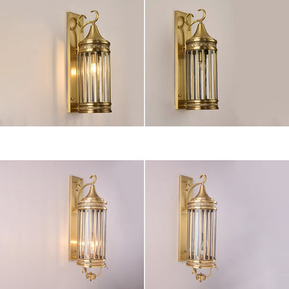 Scandinavian Glass 1/3/6 Light Outdoor Wall Sconce Lamp