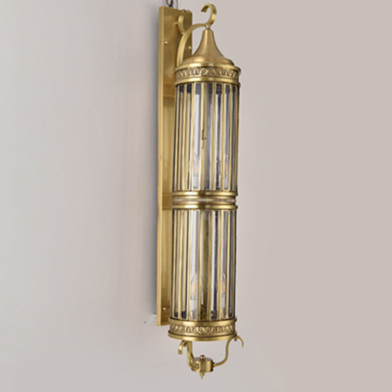 Scandinavian Glass 1/3/6 Light Outdoor Wall Sconce Lamp