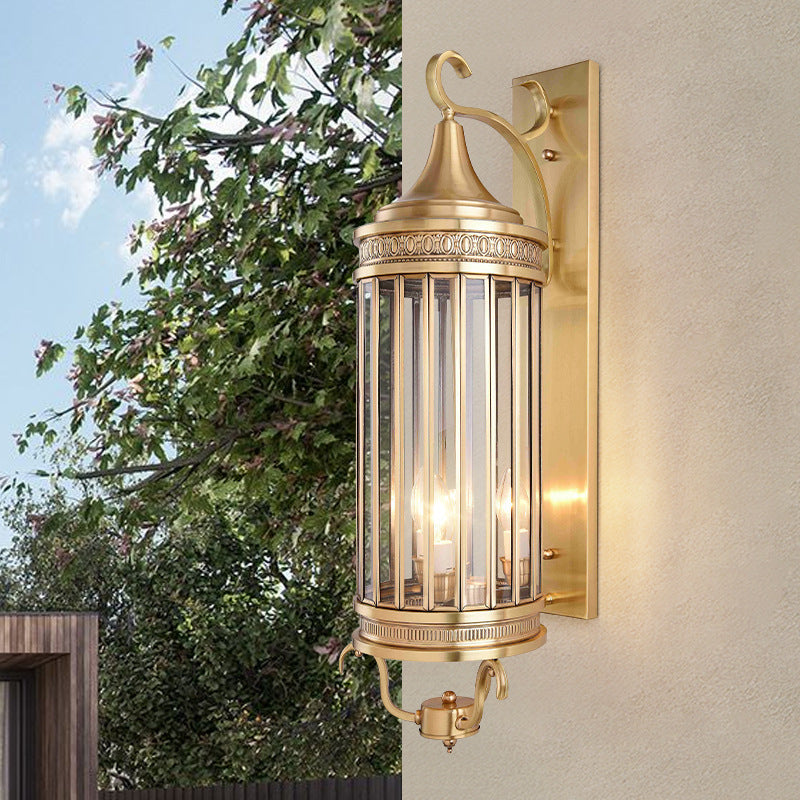 Scandinavian Glass 1/3/6 Light Outdoor Wall Sconce Lamp