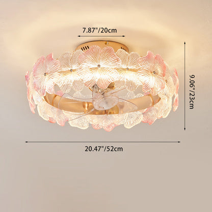 Contemporary Flower Ceiling Fan Light