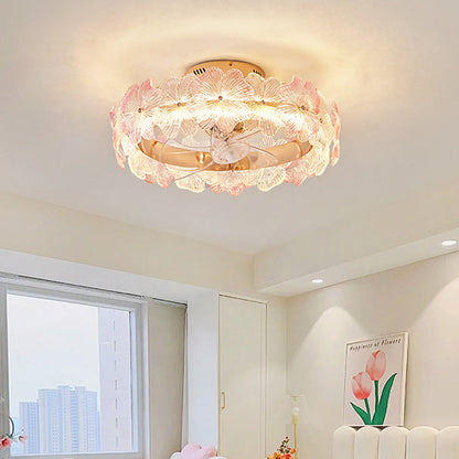 Contemporary Flower Ceiling Fan Light
