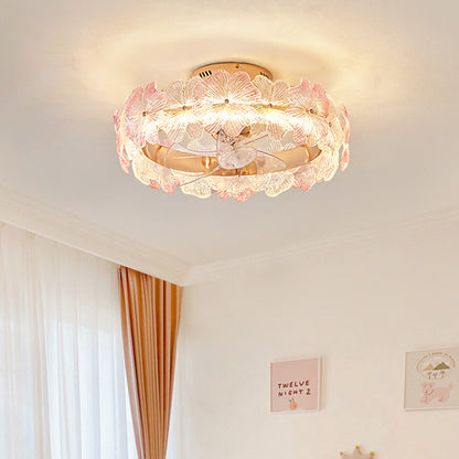Contemporary Flower Ceiling Fan Light