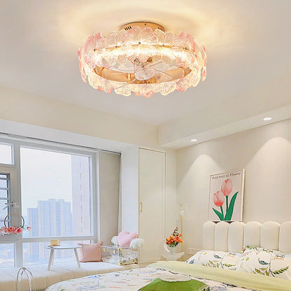 Contemporary Flower Ceiling Fan Light