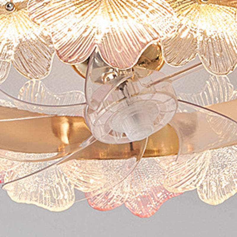 Contemporary Flower Ceiling Fan Light