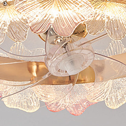 Contemporary Flower Ceiling Fan Light