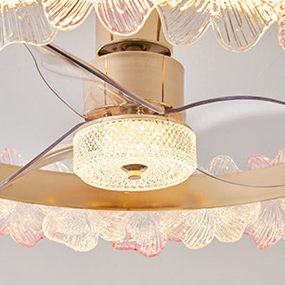 Contemporary Flower Ceiling Fan Light