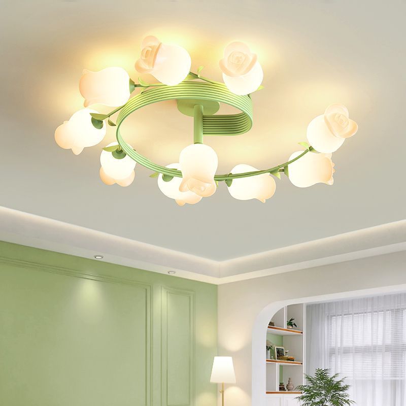 Contemporary PE Flower Ceiling Light