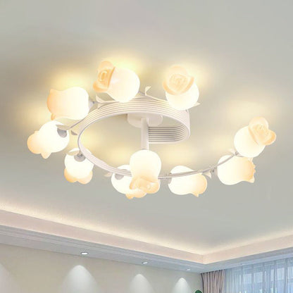 Contemporary PE Flower Ceiling Light