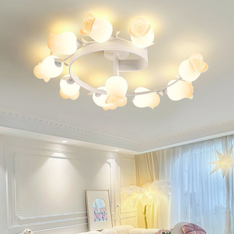 Contemporary PE Flower Ceiling Light