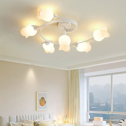 Contemporary PE Flower Ceiling Light