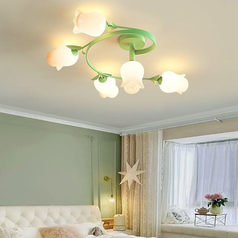 Contemporary PE Flower Ceiling Light