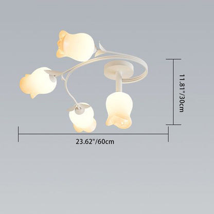 Contemporary PE Flower Ceiling Light
