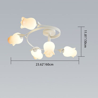 Contemporary PE Flower Ceiling Light