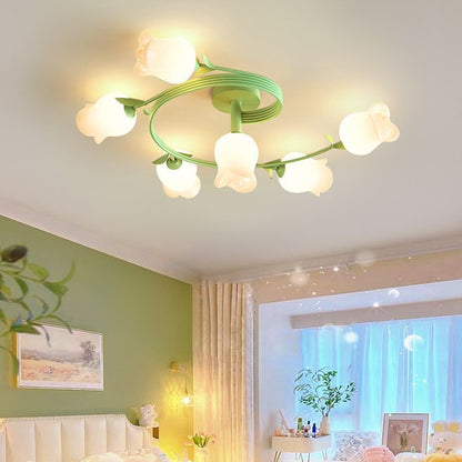 Contemporary PE Flower Ceiling Light
