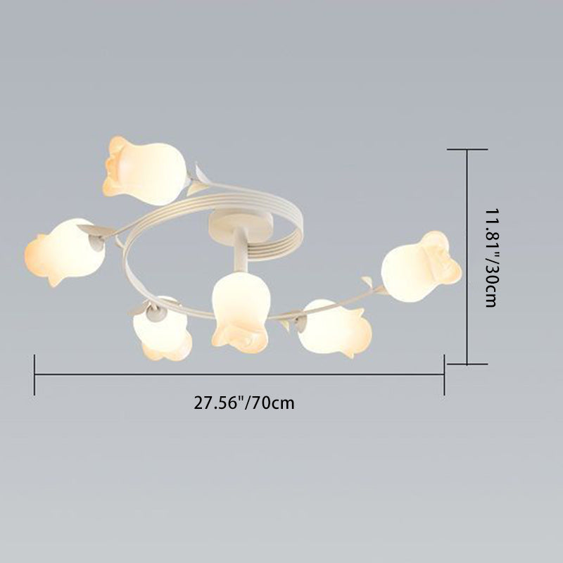 Contemporary PE Flower Ceiling Light