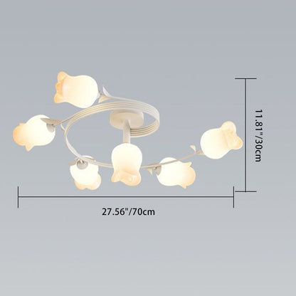 Contemporary PE Flower Ceiling Light
