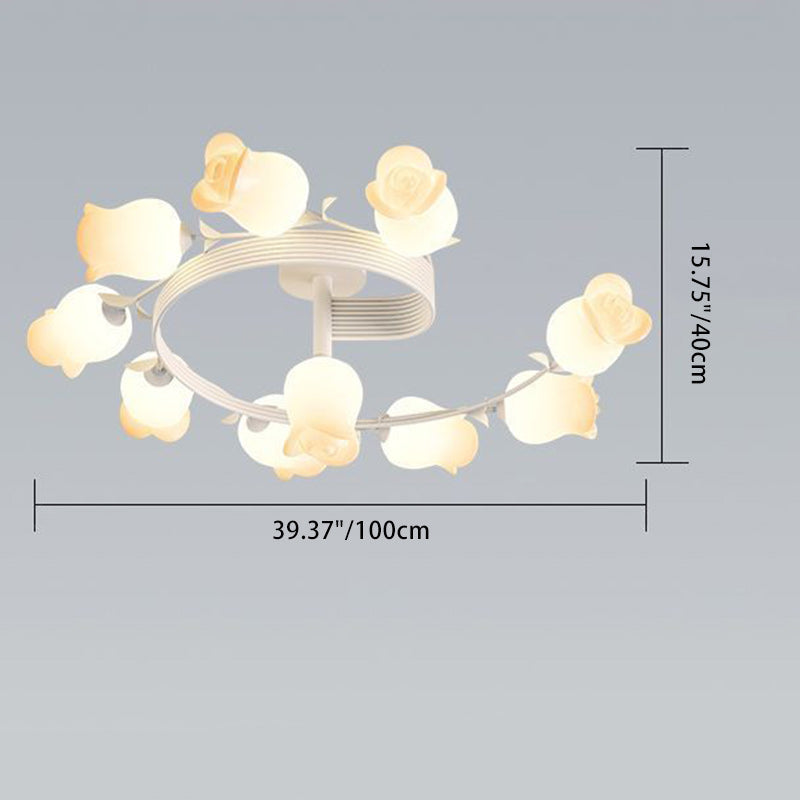 Contemporary PE Flower Ceiling Light
